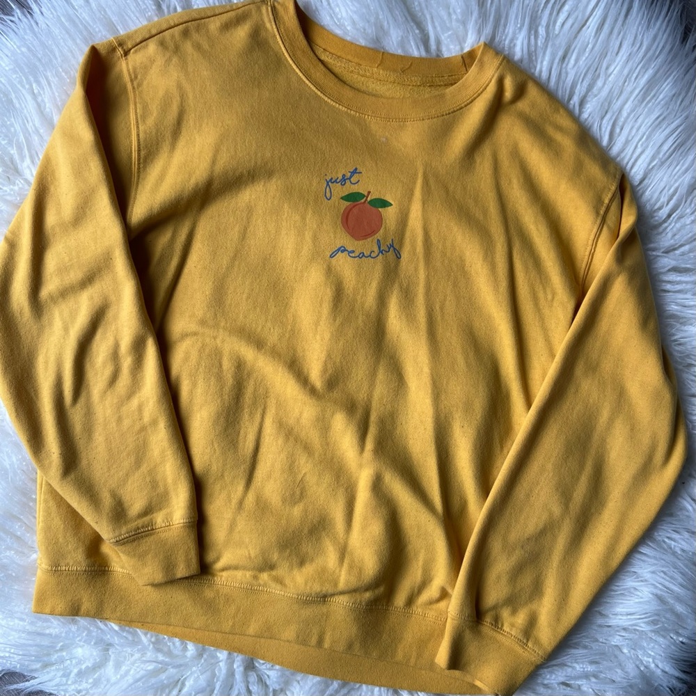 Yellow “Just peachy” Sweater